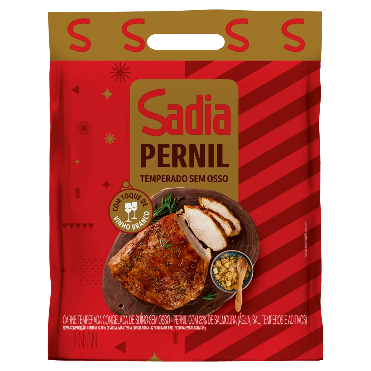 Pernil Dessosado Temperado Sadia 2,4kg A 3,6kg